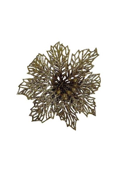 Gwiazda betlejemska ażurowa 13 cm złota