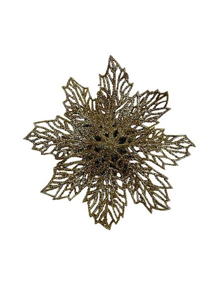Gwiazda betlejemska ażurowa 13 cm złota