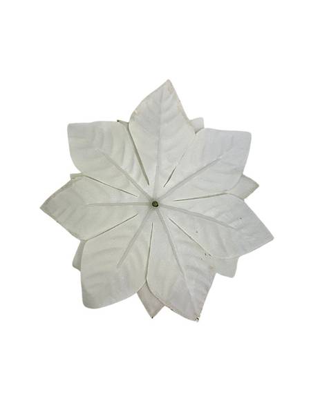 Gwiazda betlejemska główka 16 cm biała z brokatem