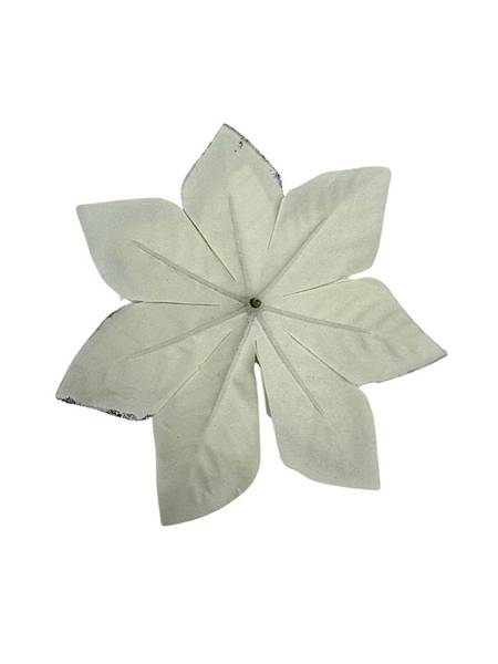 Gwiazda betlejemska główka 16 cm biała z brokatem