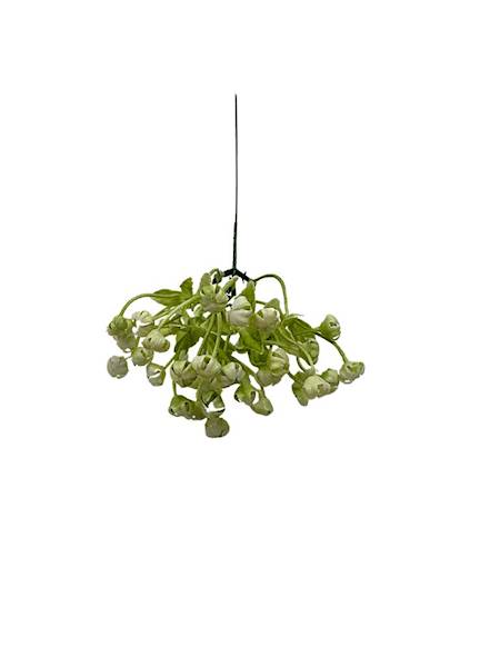 Gipsówka gałązka 38 cm biało zielona