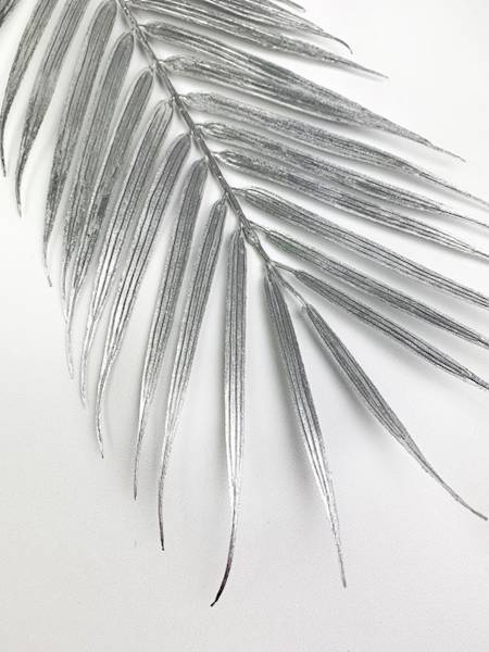 Liść palmy 61 cm srebrny
