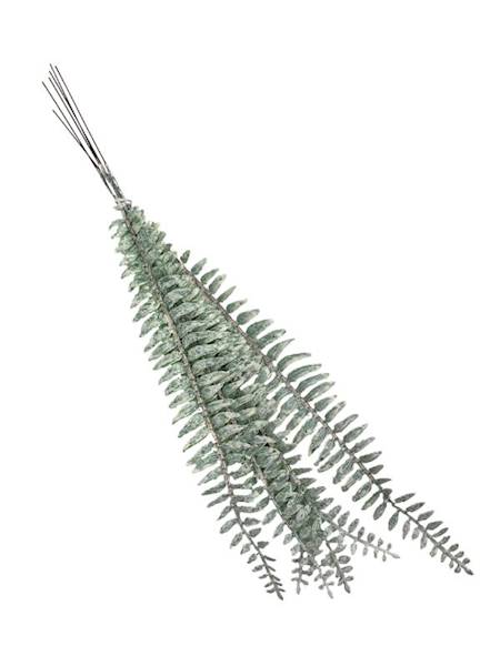 Liść paproci 47 cm zielono biały