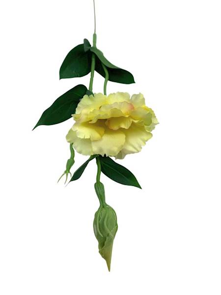 Eustoma gałązka 48 cm żółta z różem