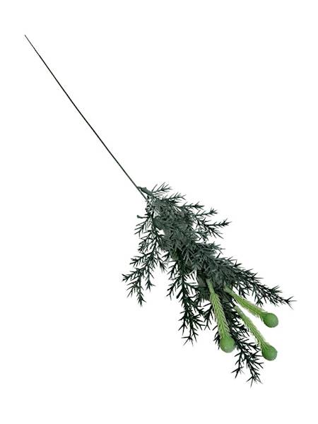 Gałązka plastikowa 50 cm zielona bielona