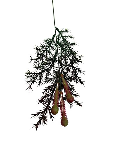 Gałązka plastikowa 50 cm bordowa