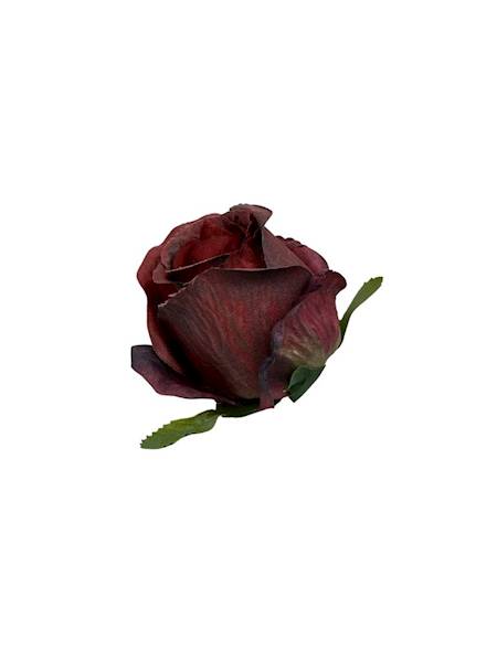 Róża główka 6 cm bordowa