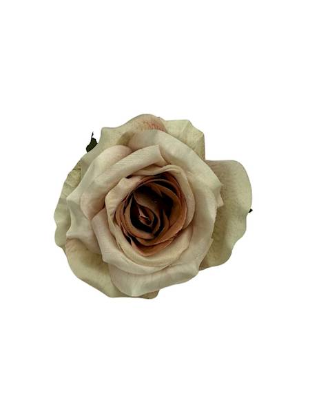 RÓŻA GŁÓWKA 11 CM BEŻ I BRĄZ