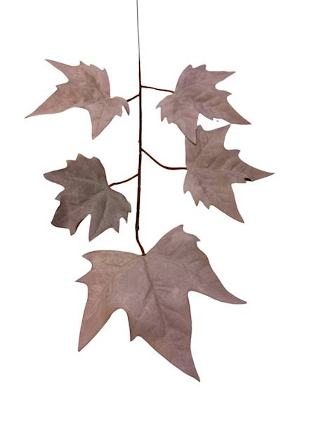 Liść klon 54 cm pudrowy brąz