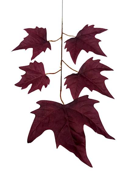 Liść klon 54 cm bordowy