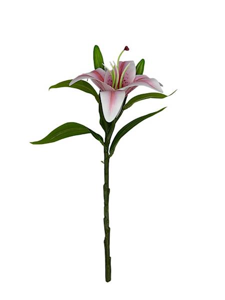 Lilia silikonowa gałązka 35 cm jasny róż