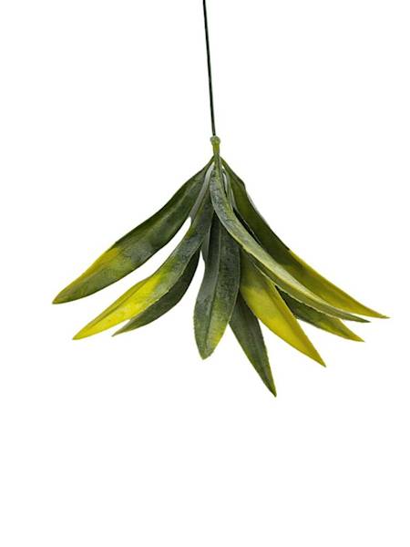 Gałązka liści plastikowa 55 cm żółto zielona