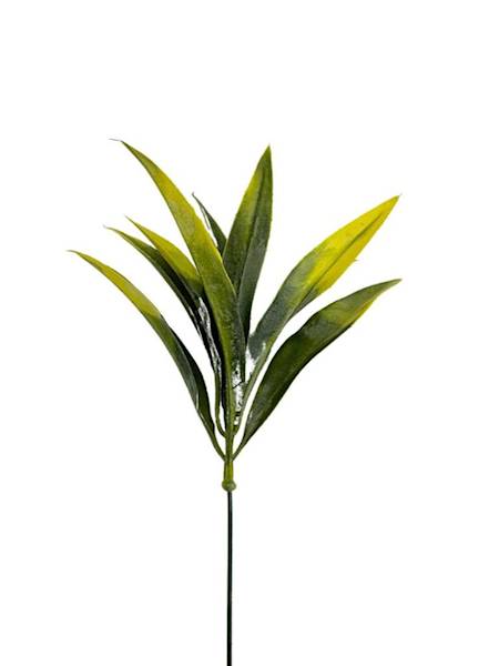 Gałązka liści plastikowa 55 cm żółto zielona