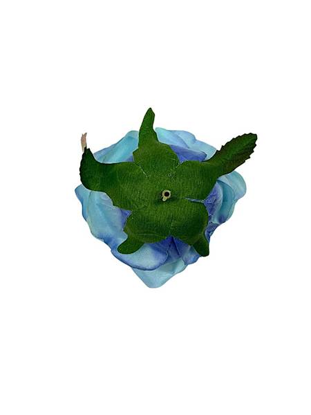 Róża główka 9 cm niebieska