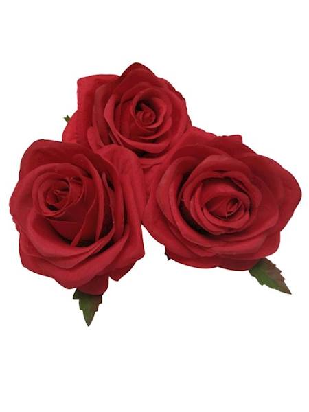Róża główka 9 cm czerwona