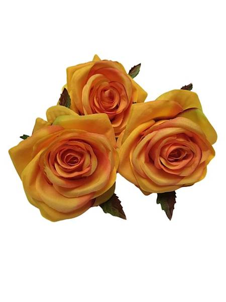 Róża główka 9 cm pomarańczowa