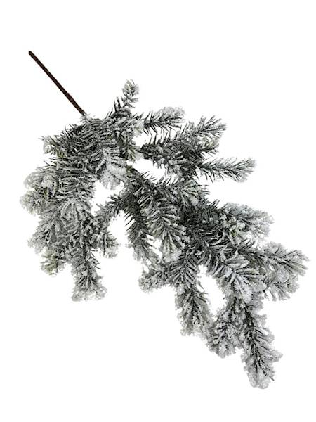 Gałązka jadły XL ośnieżona z brokatem 58 cm