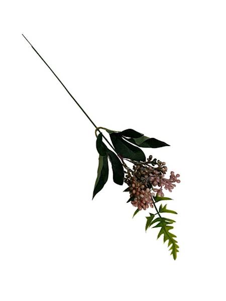 Gałązka dekoracyjna 45 cm zielono różowa