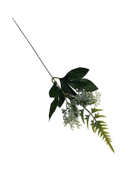 Gałązka dekoracyjna 45 cm zielono biała