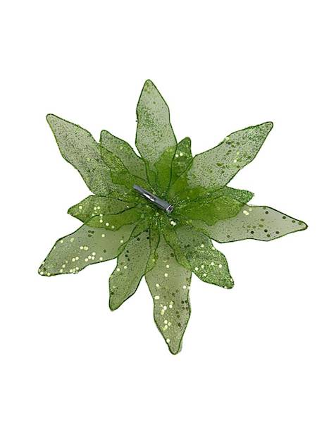 Gwiazda betlejemska na spince 20 cm zielona