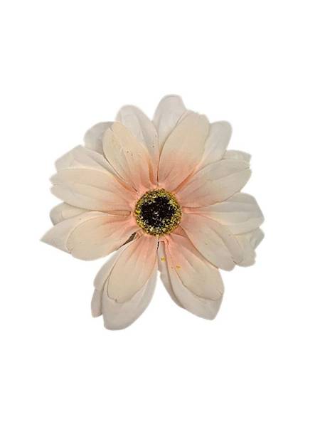 Margaretka główka 12 cm kremowo różowa