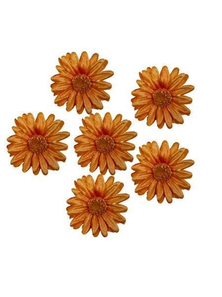 Margaretka główka 6 cm pomarańczowa 6 sztuk