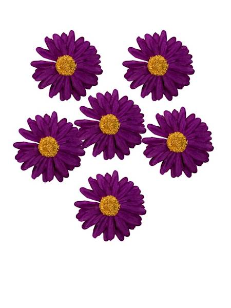 Margaretka główka 6 cm fiolet 6 sztuk