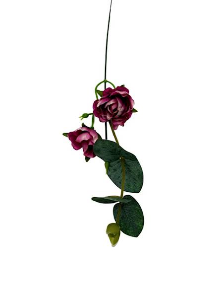 PIK RÓŻA GAŁĄZKA 35 CM CIEMNY RÓŻ Z BIAŁYM