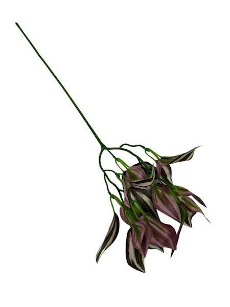 TRZYKROTKA GAŁĄZKA 35 CM RÓŻOWO ZIELONA