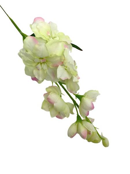 Ostróżka gałązka 44 cm jasno zielona z różem