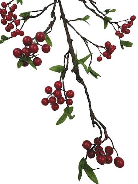 Głóg sztuczna gałązka z owocami 92 cm