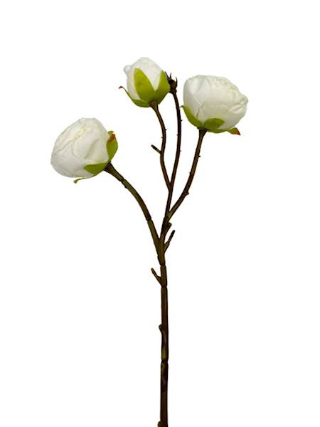 RÓŻA GAŁĄZKA 42 CM JASNY KREM