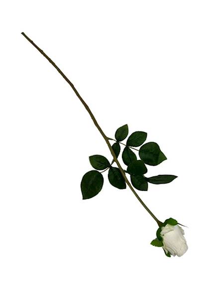 Róża gałązka silikonowa 70 cm biała