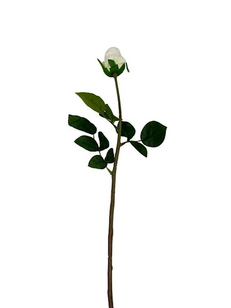 Róża gałązka silikonowa 70 cm biała