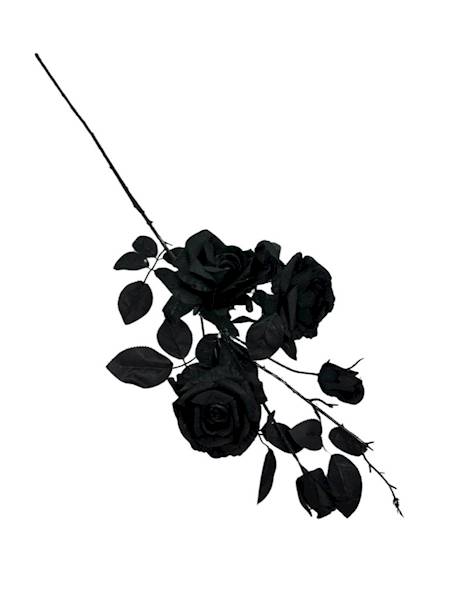 RÓŻA GAŁĄZKA 80 CM CZARNA