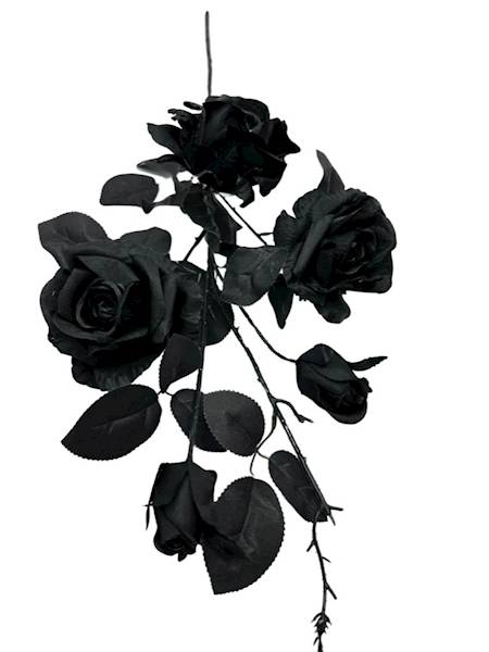 RÓŻA GAŁĄZKA 80 CM CZARNA