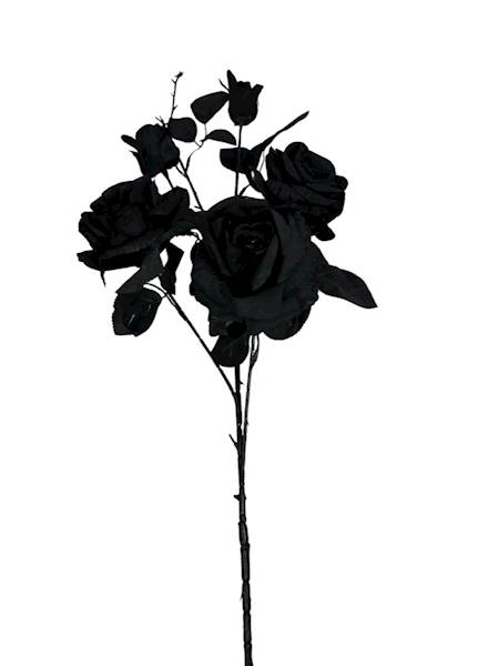 RÓŻA GAŁĄZKA 80 CM CZARNA