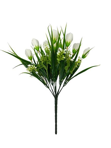 BUKIET KROKUSY 35 CM BIAŁY
