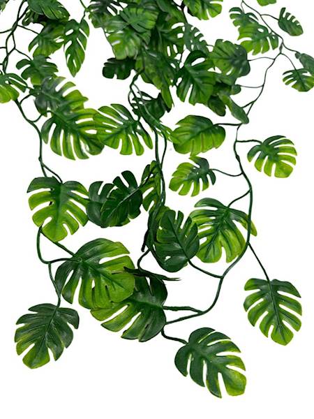 Monstera plastikowa zwis 90 cm zielona