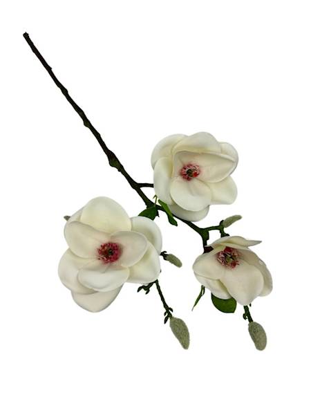MAGNOLIA GAŁĄZKA 55 CM KREMOWA