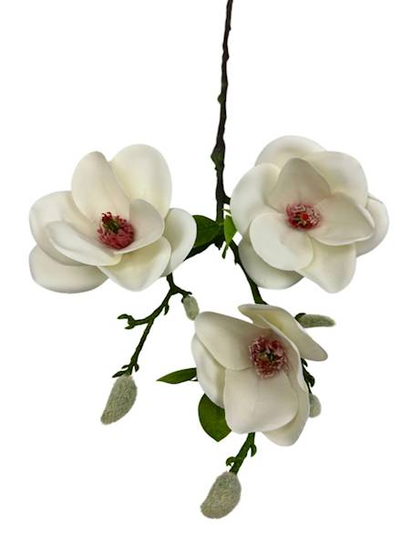 MAGNOLIA GAŁĄZKA 55 CM KREMOWA