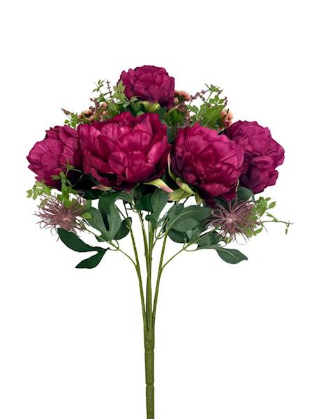 Bukiet piwonii 60 cm fuksja