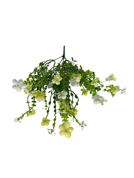 Bukiet drobnych kwiatuszków 40 cm biało zielony