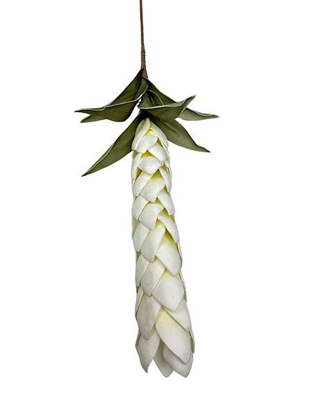 Egzotyczny kwiat z pianki 103 cm jasny krem