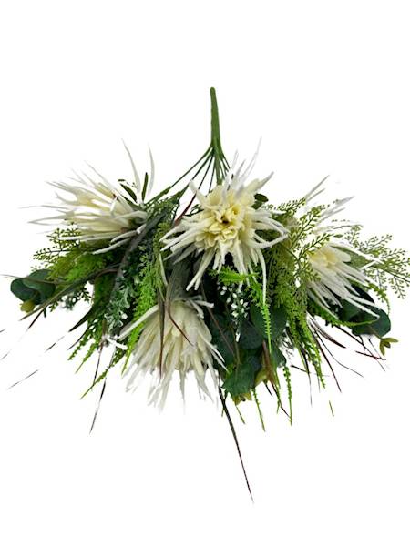 BUKIET Z OSTAMI 44 CM BIAŁY