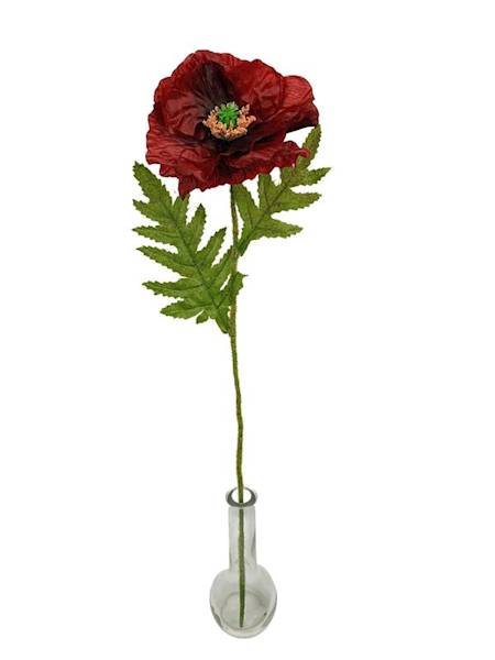 Mak gałązka 58 cm bordo