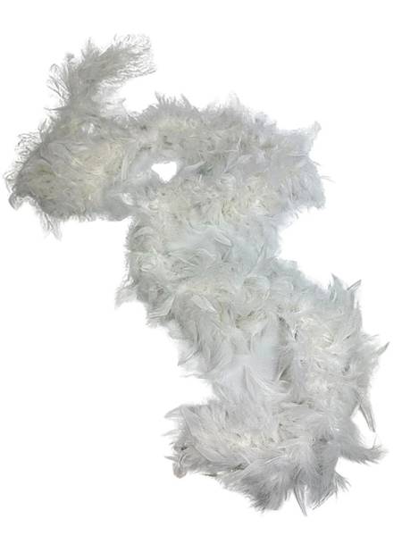  Girlanda z piór 194 cm biała