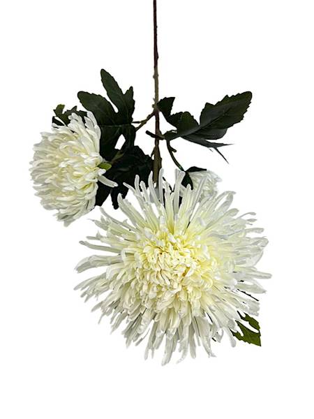 Chryzantema XL gałązka 93 cm biała