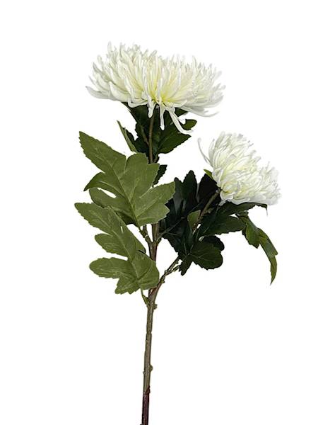Chryzantema XL gałązka 93 cm biała
