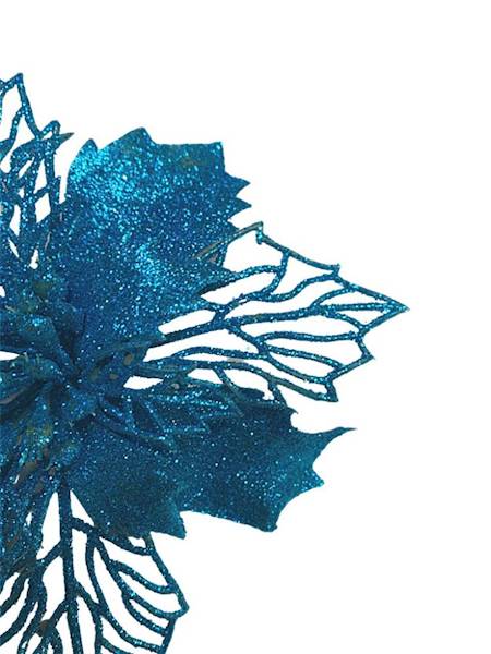 Gwiazda betlejemska główka 17 cm niebieska